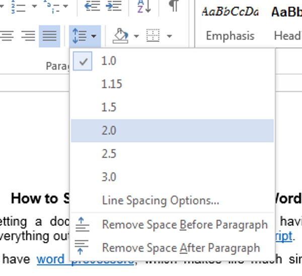 change line spacing in word 2016 for mac